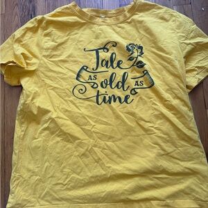 Yellow Graphic T-Shirt with Black Print